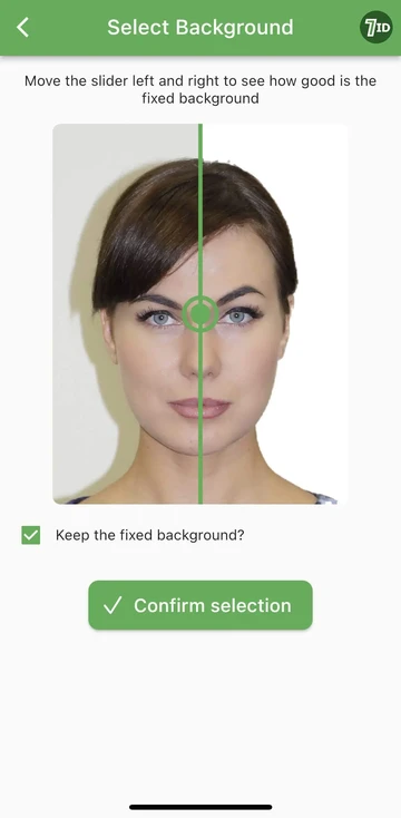 7ID aplikacija: 35x45 fotografija s bijelom pozadinom