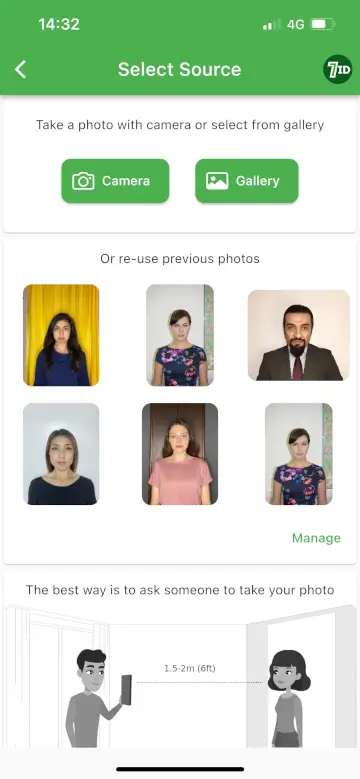 Aplikace 7ID: Schengenský Visa Photo Maker